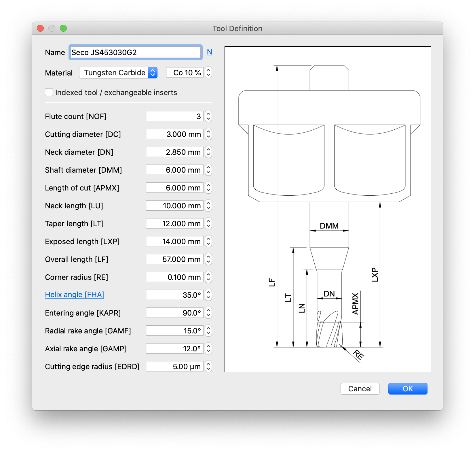 Tool editor